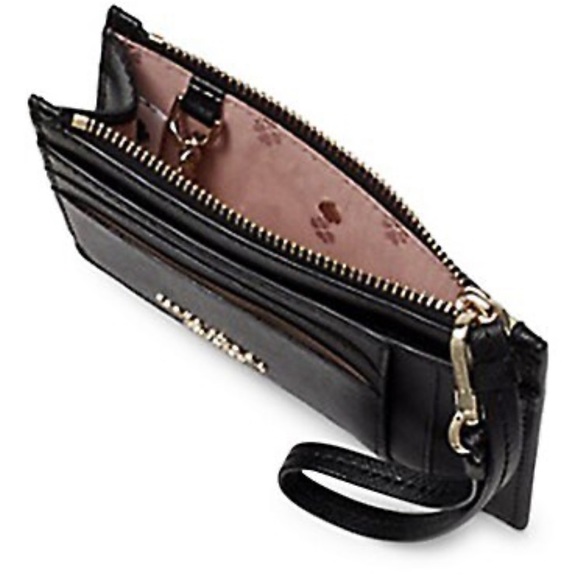 NWT Kate Spade wristlet billfold wallet clutch wristlet black saffiano leatber - Picture 4 of 10